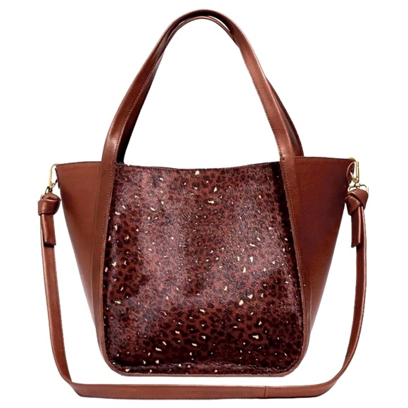Madewell Handbags - Madewell The Sydney Tote Painted Leopard Calf Hair Edition